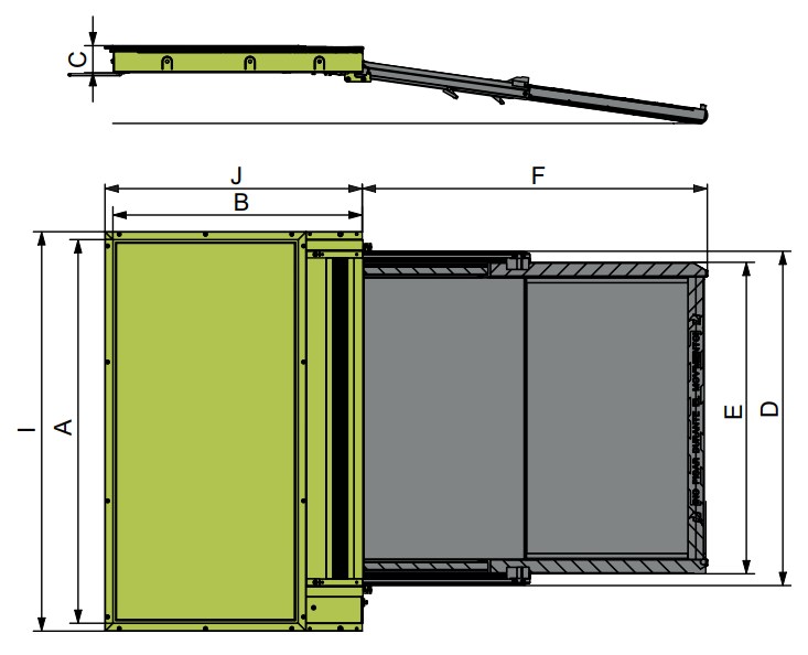 RT1 Dual telescopic ramp